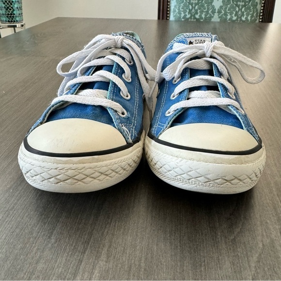 Converse All Star Chuck Taylor low top sneakers shoes blue kids size 3 - Picture 4 of 10